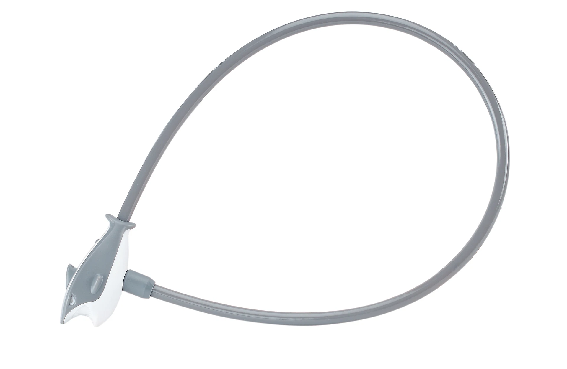 Kinderfahrradschloss Hai - Ansicht von oben auf weißem Grund