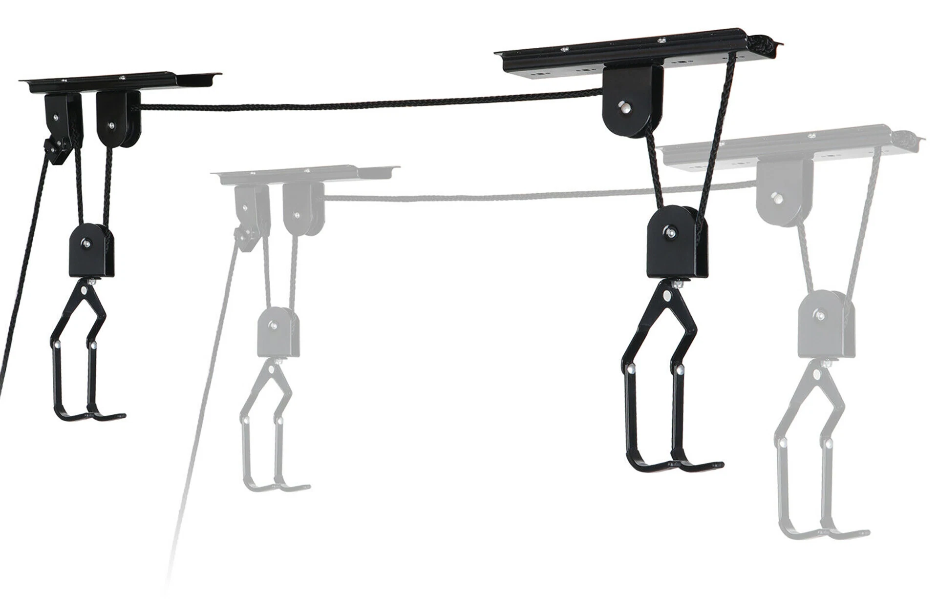 E-Bike Lift in schwarz und grau - Ansicht von vorne auf weißem Grund