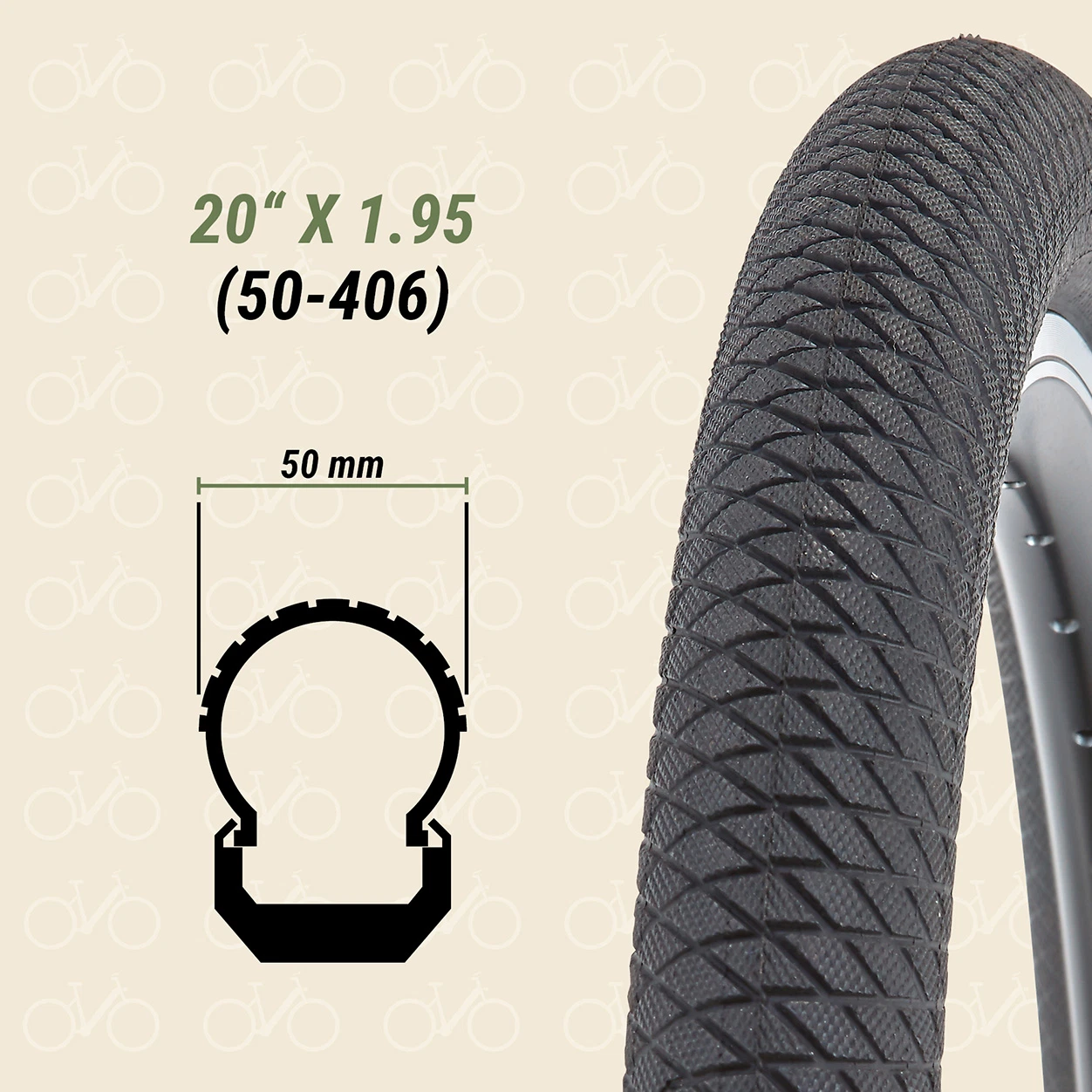 Reifen 20" x 1.95 (50-406)