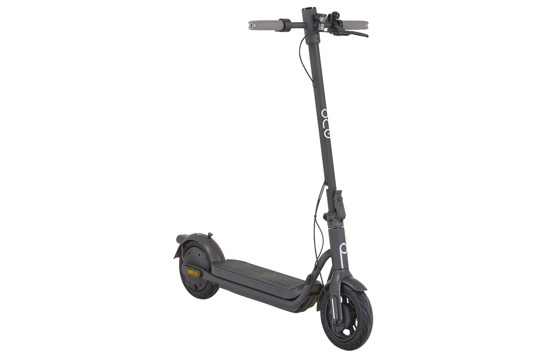 Vollansicht diagonal Prophete E-Scooter ONE vor weißem Hintergrund