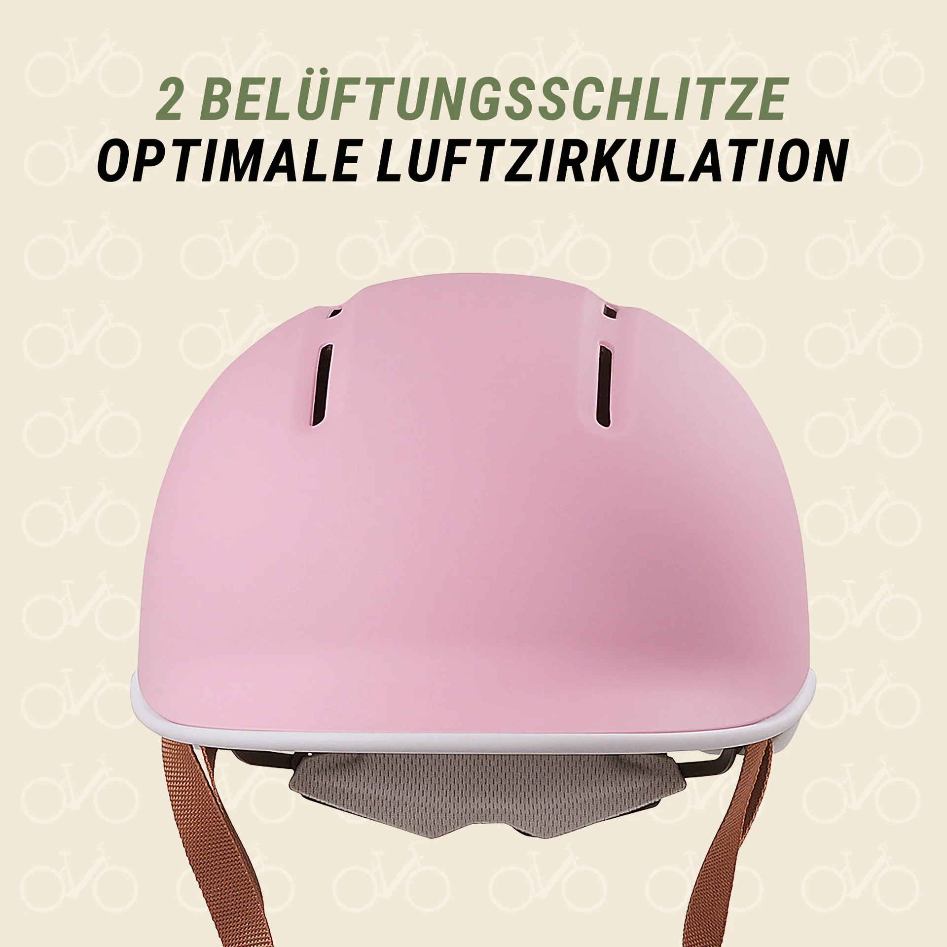 Kinder-Fahrradhelm Trio rosa