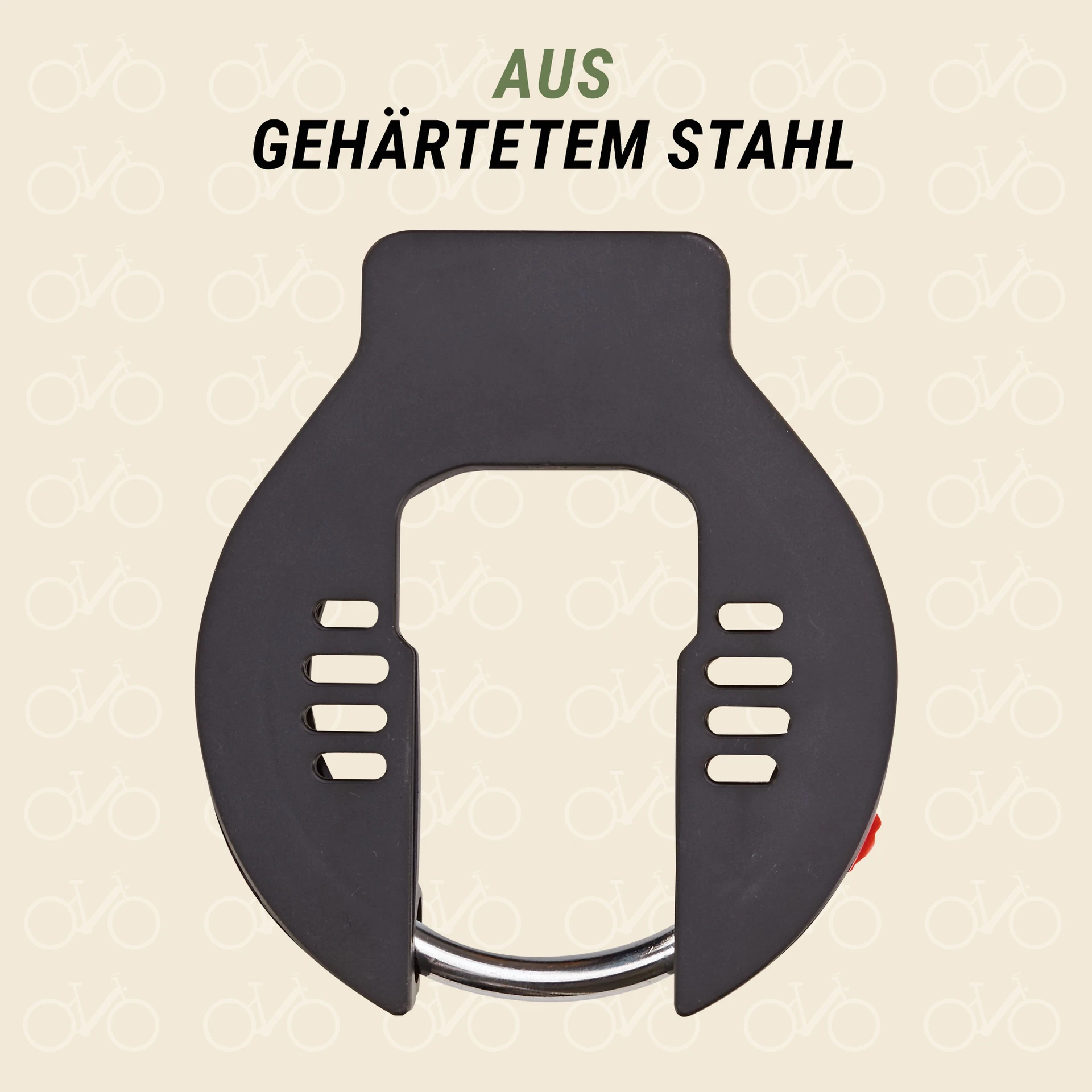 Rahmenschloss aus gehärtetem Stahl - Ansicht von hinten