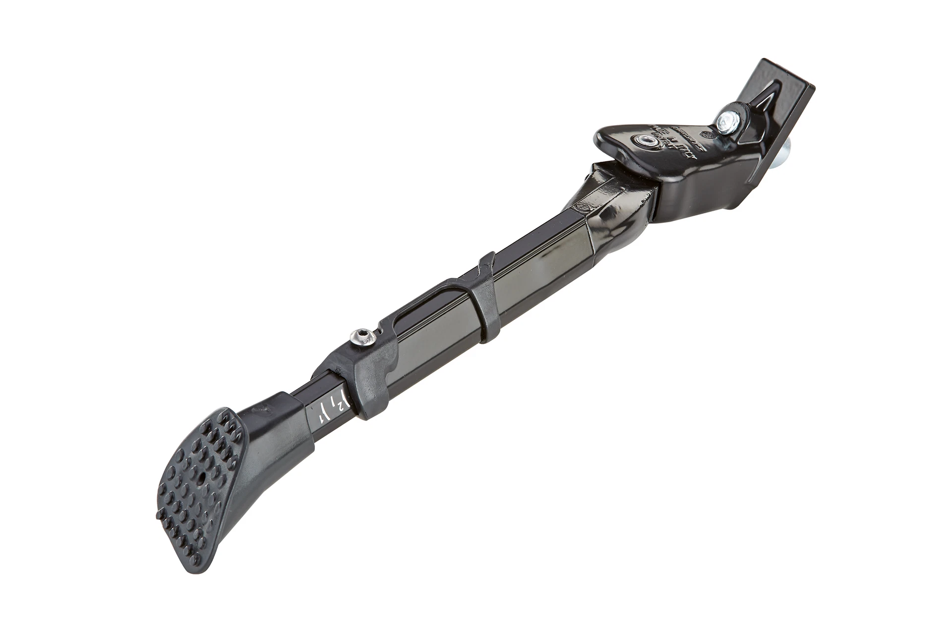 Fahrradständer schwarz - diagonale Ansicht auf weißem Grund