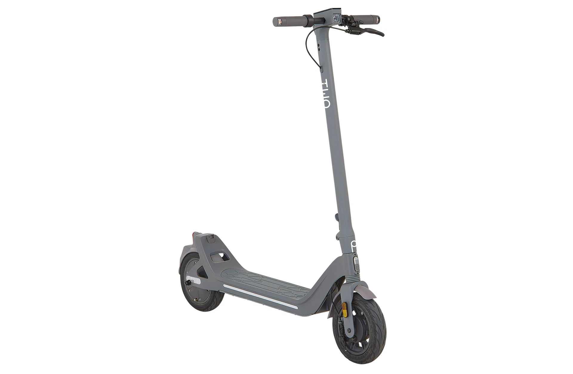 Vollansicht Diagonal ausgeklappter Prophete E-Scooter TWO vor weißem Hintergrund