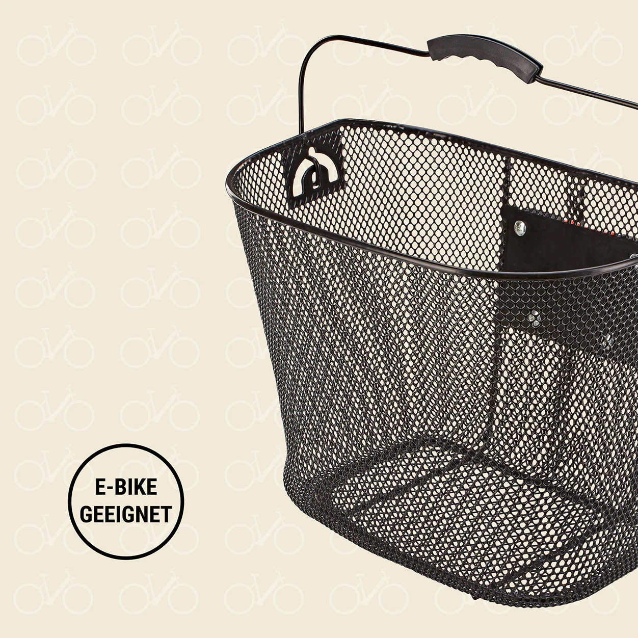 Fahrradkorb (Ahead) E-Bike geeignet - diagonale Ansicht