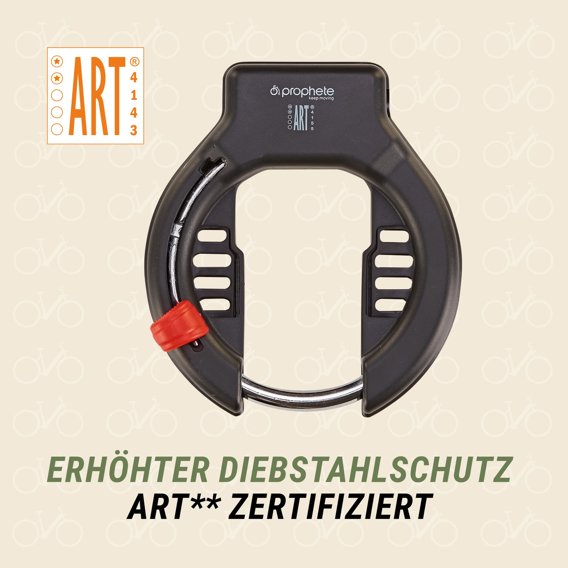 Rahmenschloss Diebstahlschutz - Ansicht von vorne