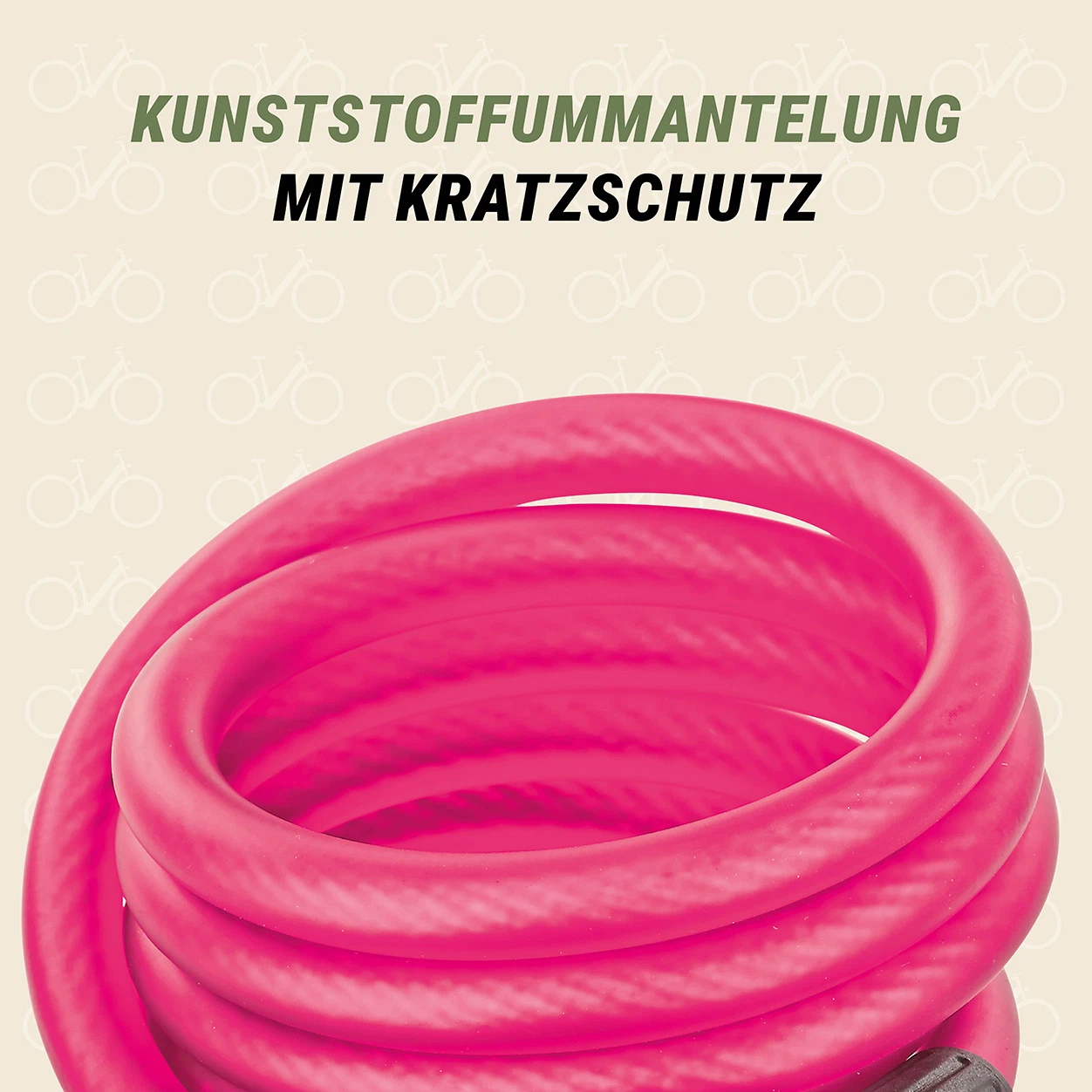 Spiralkabelschloss pink