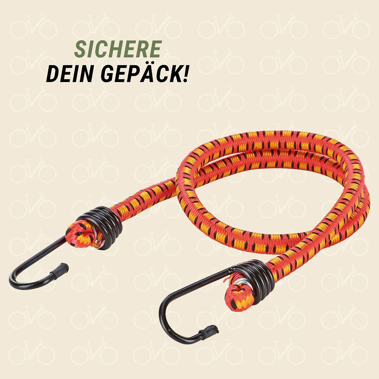 Gepäckträgergurt sichere dein Gepäck - diagonale Ansicht