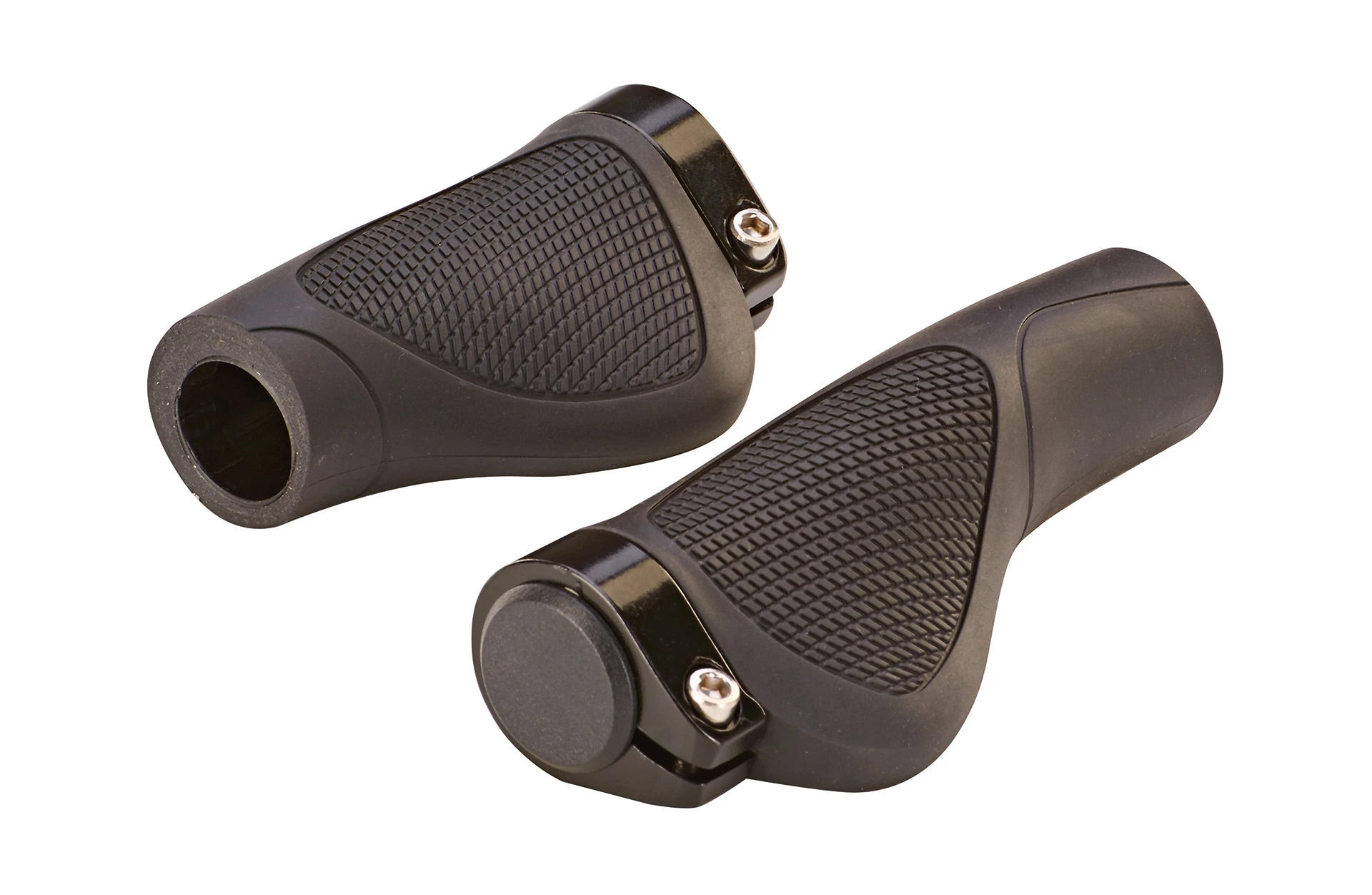 Fahrradgriffe ergonomisch - diagonale Ansicht auf weißem Grund