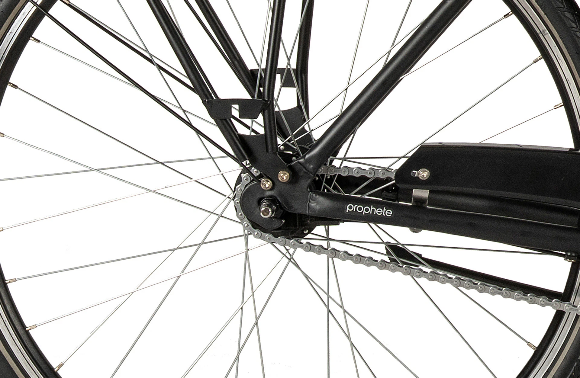 Geniesser 500 City Fahrrad - Detailansicht Schaltung auf weißem Grund