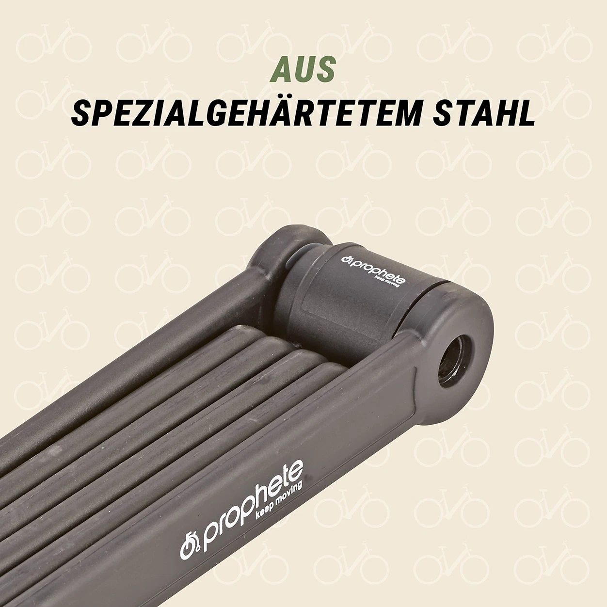 Faltschloss aus Spezialgehärtetem Stahl - detailansicht