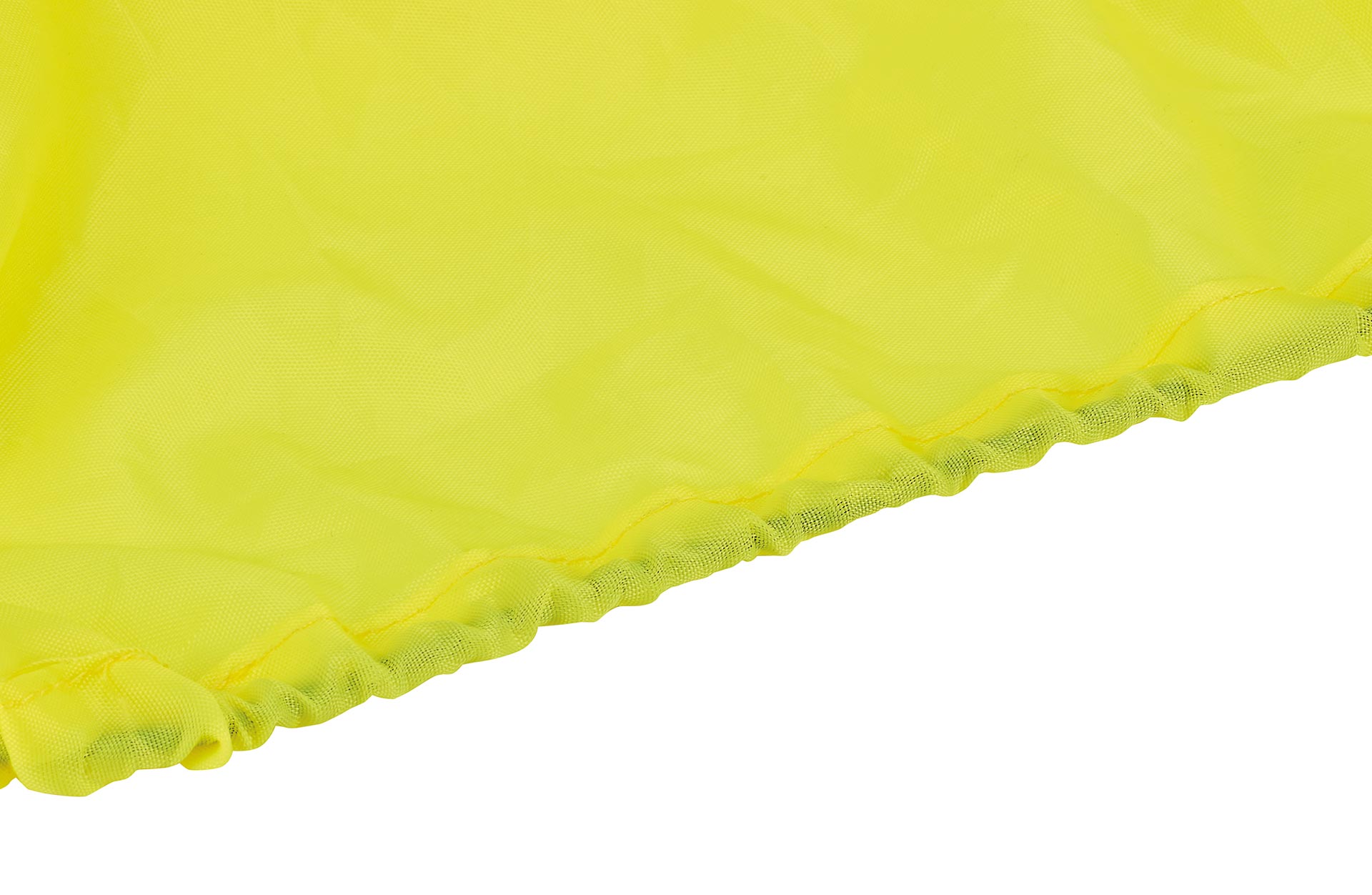 Regenüberzug Kindersitz gelb - Detailansicht Gummizug