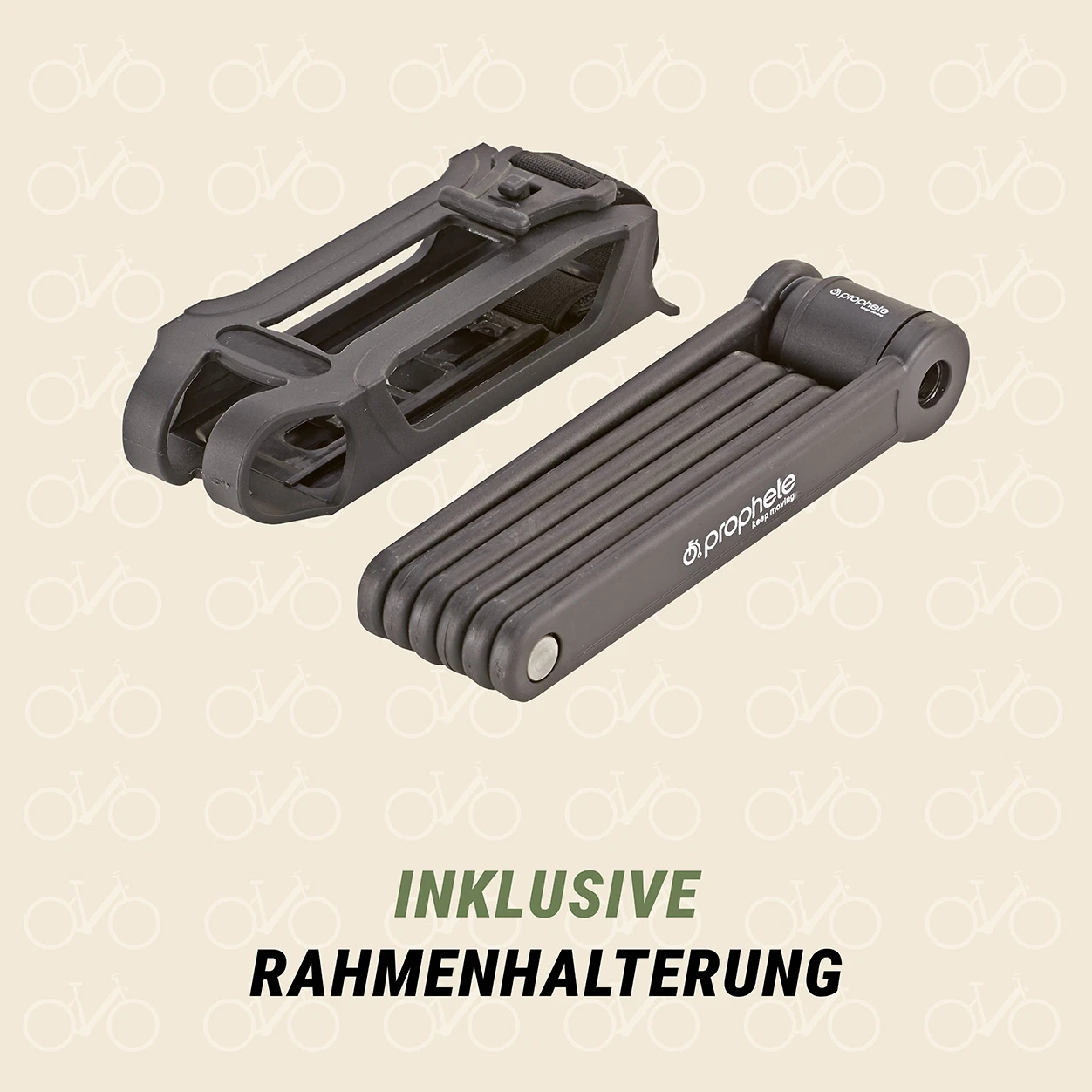 Faltschloss inklusive Rahmenhalterung - diagonale Ansicht