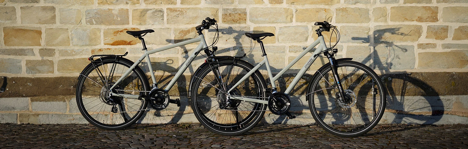 Entdecker 500 Trekking Bike - Ansicht vor einer Mauer im Freien