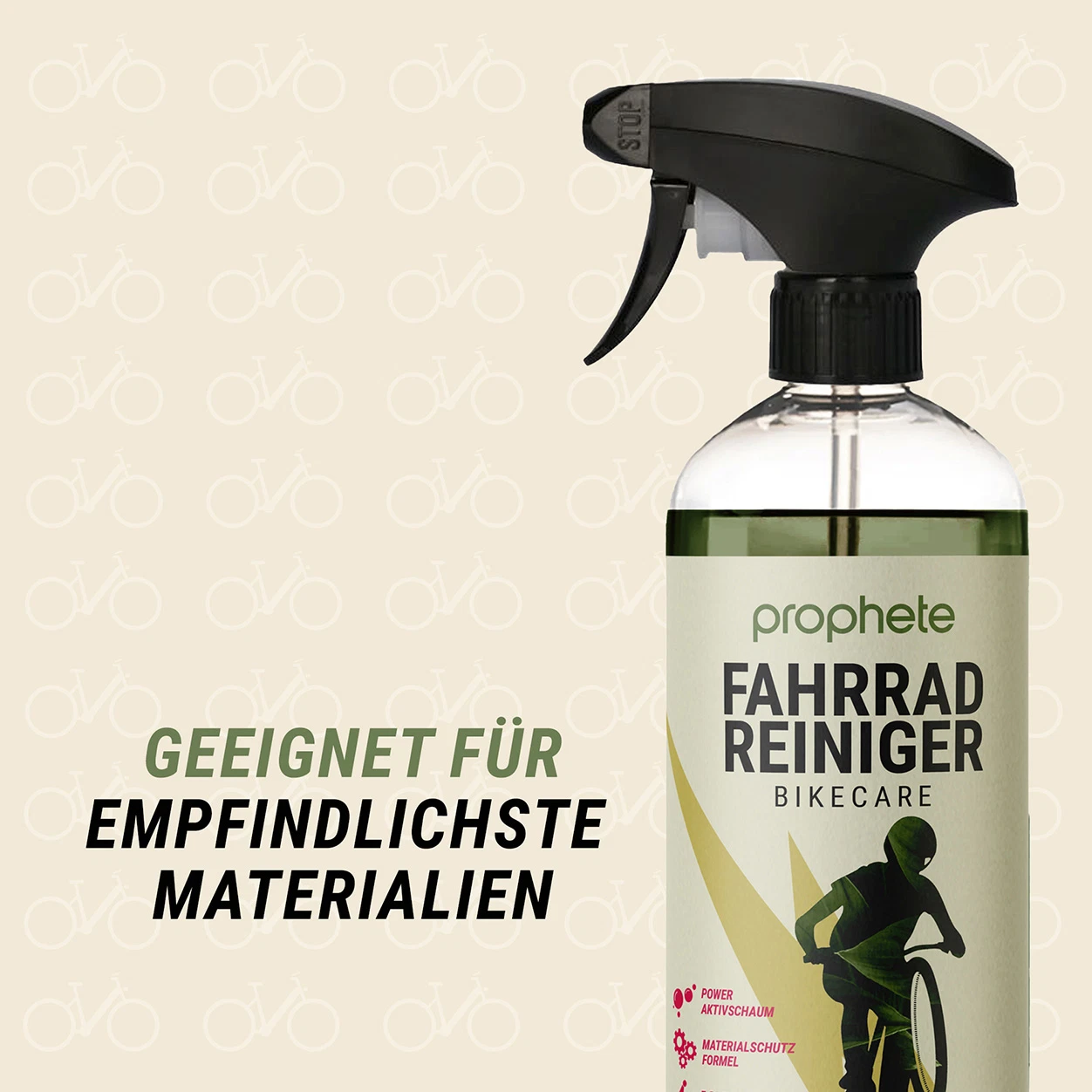 Fahrradreiniger geeignet für empfindlichste Materialien - detailansicht