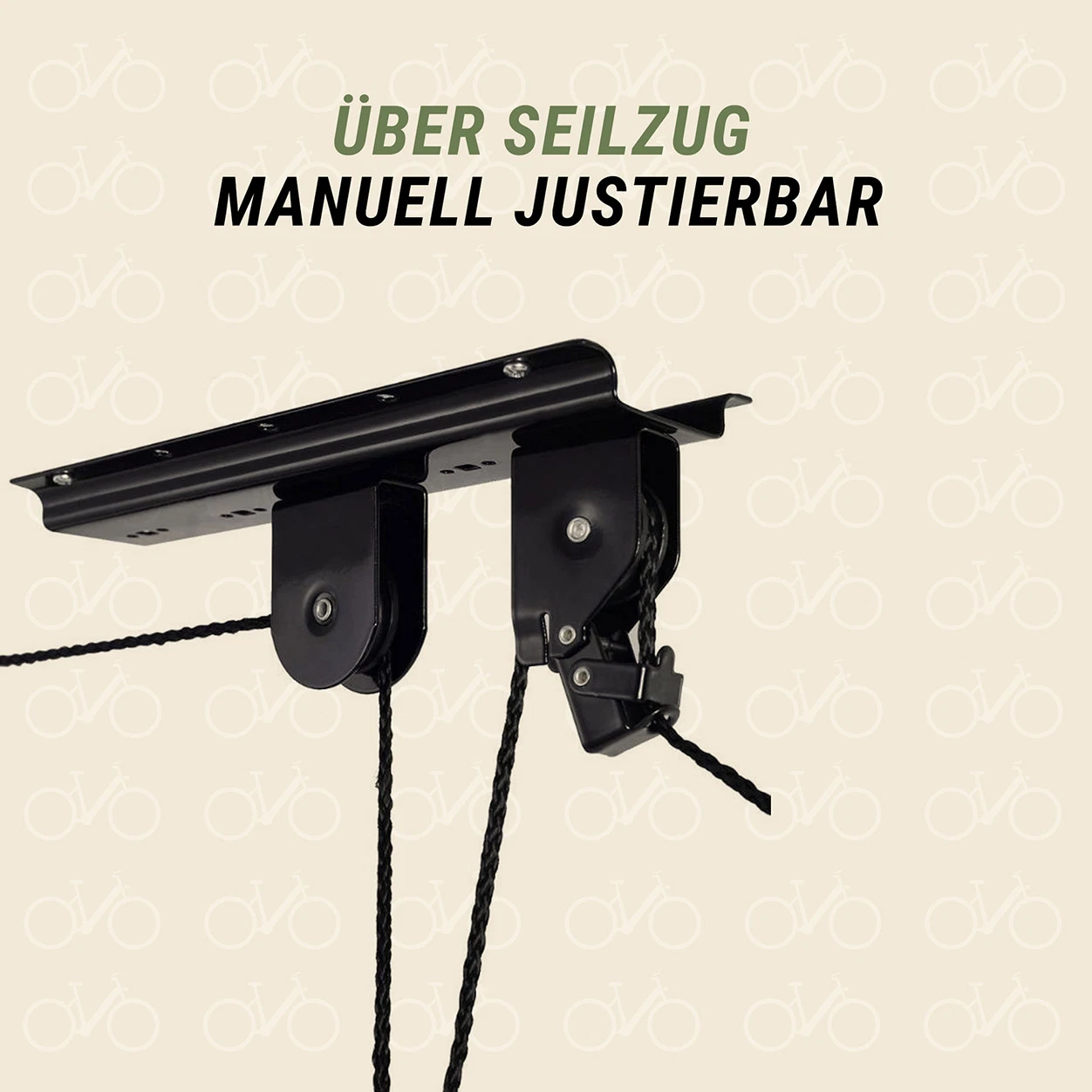 E-Bike Lift Seilzug manuell justierbar - Detailansicht