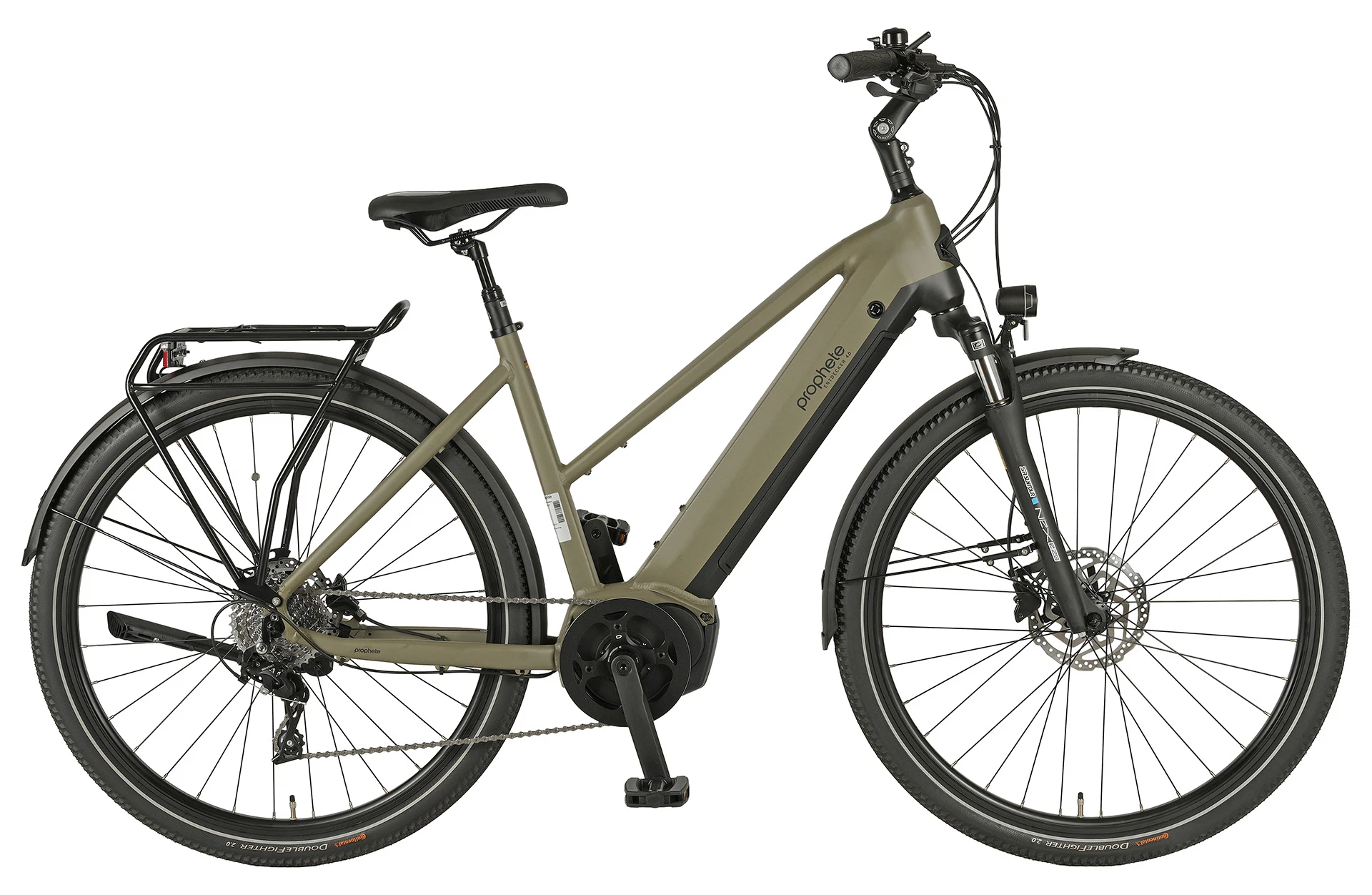 Entdecker 4.0 Trekking E-Bike Trapezrahmen - Planaufnahme auf weißem Grund