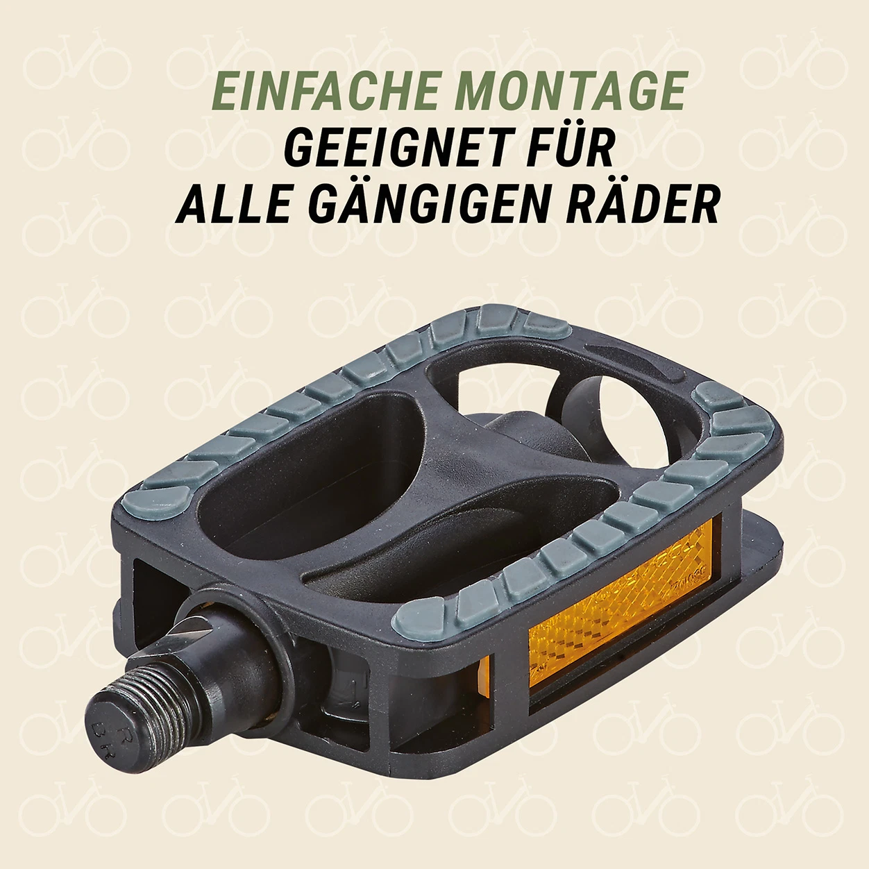 City und Trekking Pedale schmal robustes Material - diagonale Ansicht