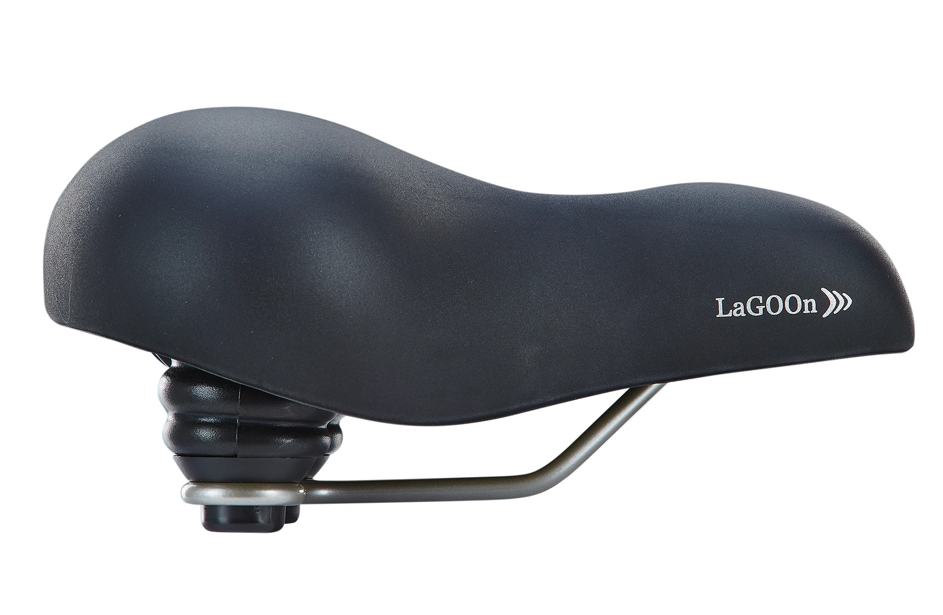 Fahrradsattel City - seitliche Ansicht auf weißem Grund