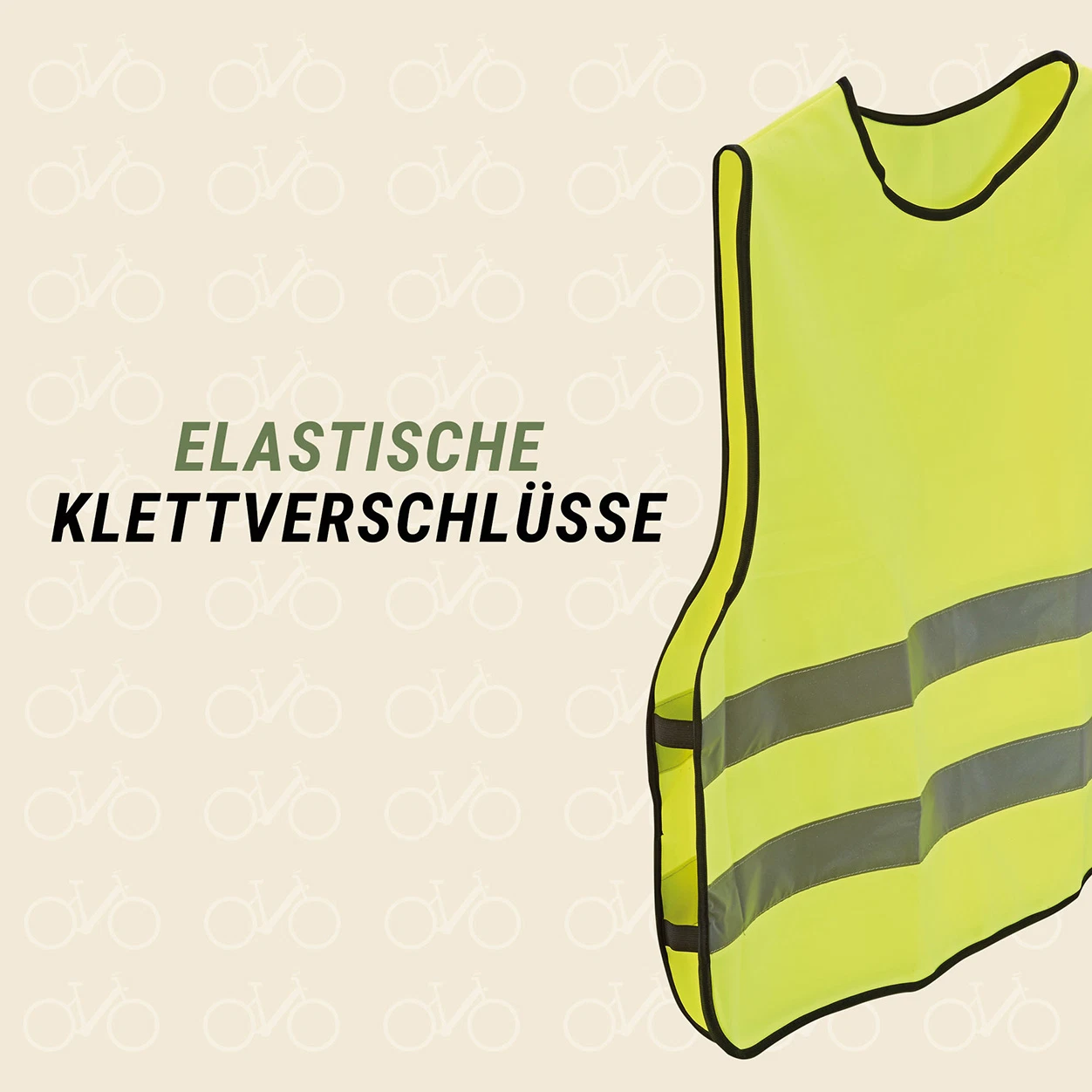 Sicherheitsweste Kinder mit elastischen Klettverschlüssen - diagonal seitliche Ansicht