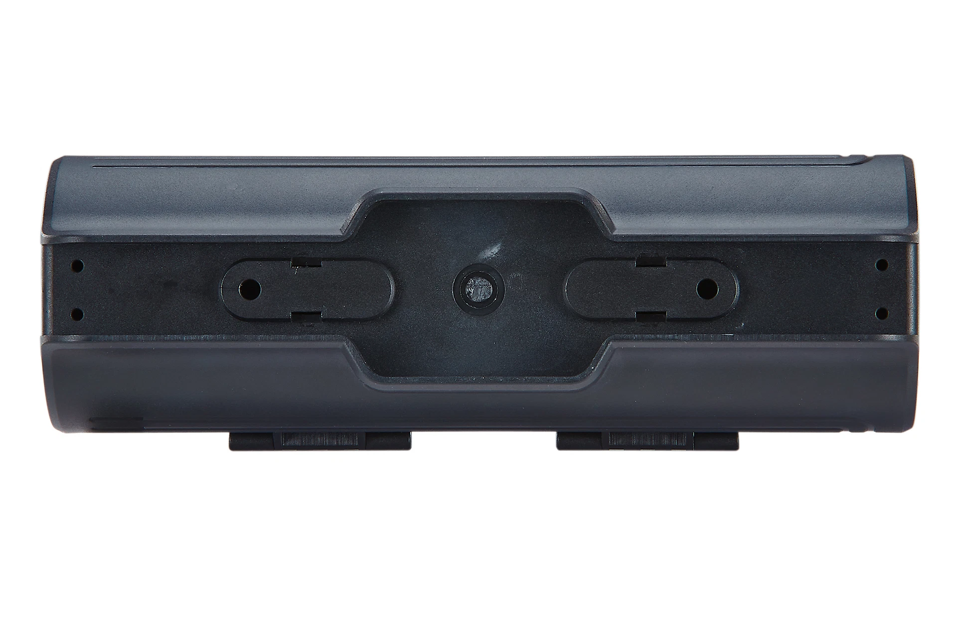 Bikesafe von Prophete von unten fotografiert, mit Aufnahme für Befestigung am Fahrradrahmen, vor weißem Hintergrund