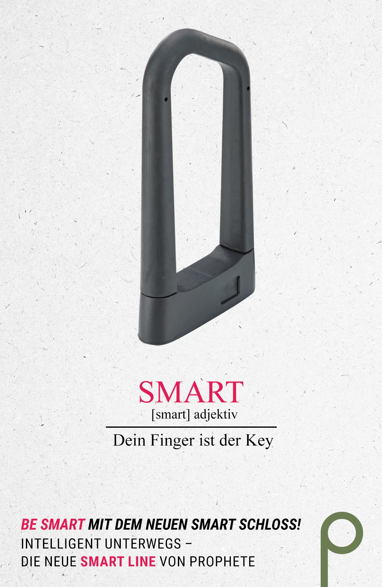 Fingerabdruckschloss Smart mit Werbeslogan