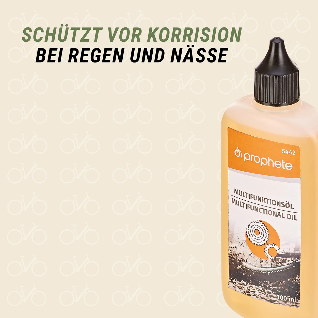 Multifunktionsöl (Bike) schützt bei Regen und Nässe - diagonale Ansicht