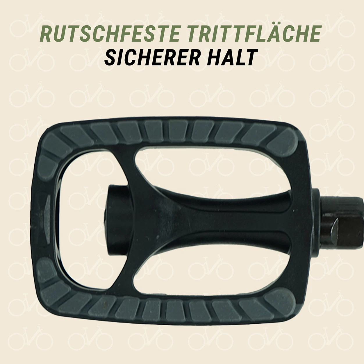 City und Trekking Pedale schmal Rutschfeste Trittfläche - Ansicht von oben