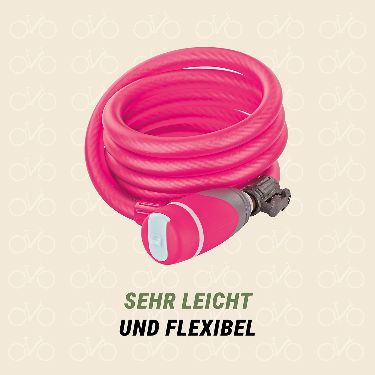 Spiralkabelschloss pink