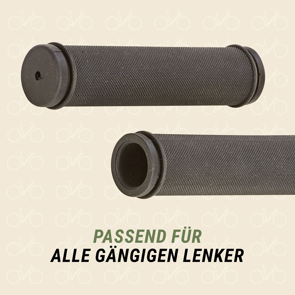 Fahrradgriffe Schwarz geeignet für alle gängigen Lenker - detailansicht