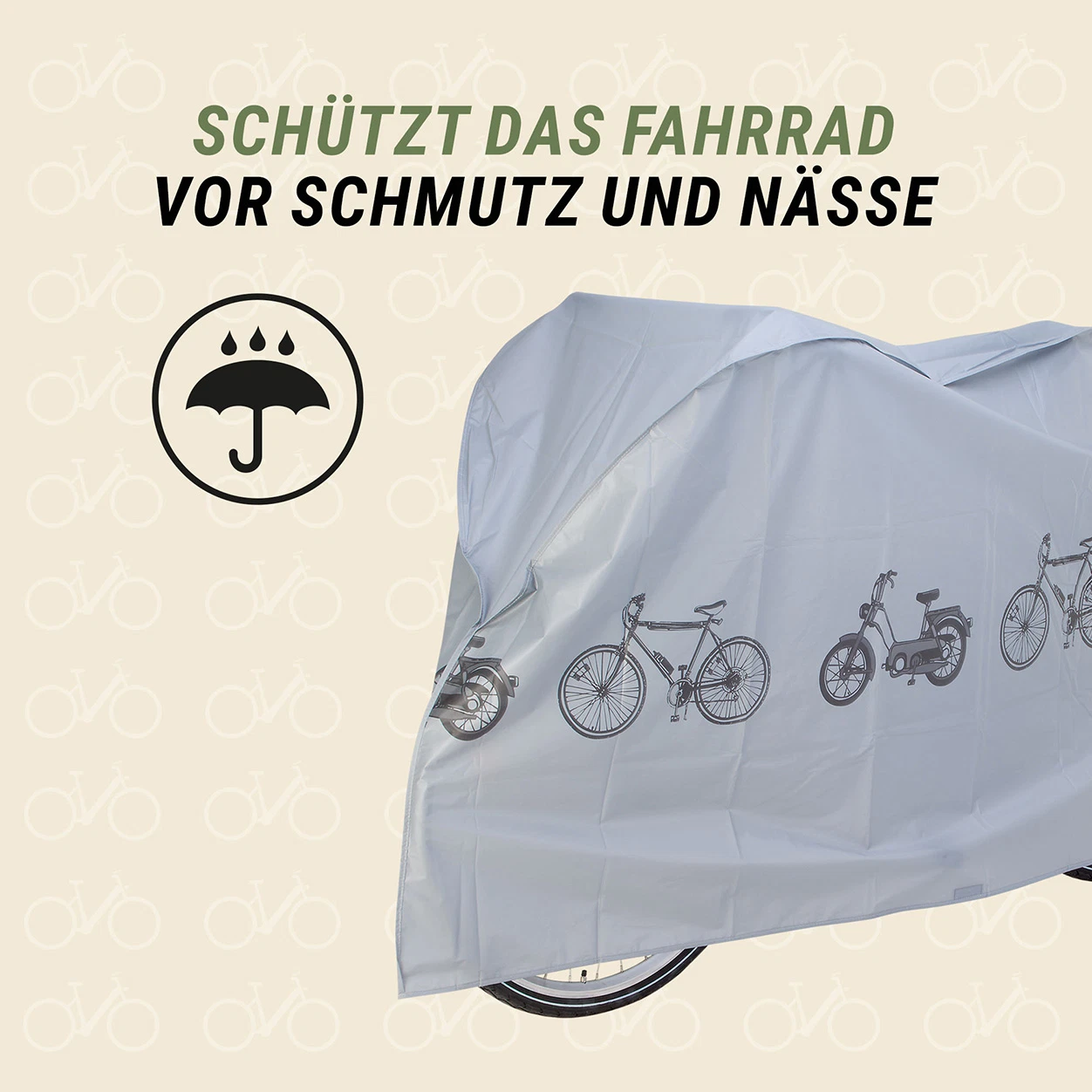 Faltgarage für Bikes Schutz vor Nässe - Ansicht von vorne