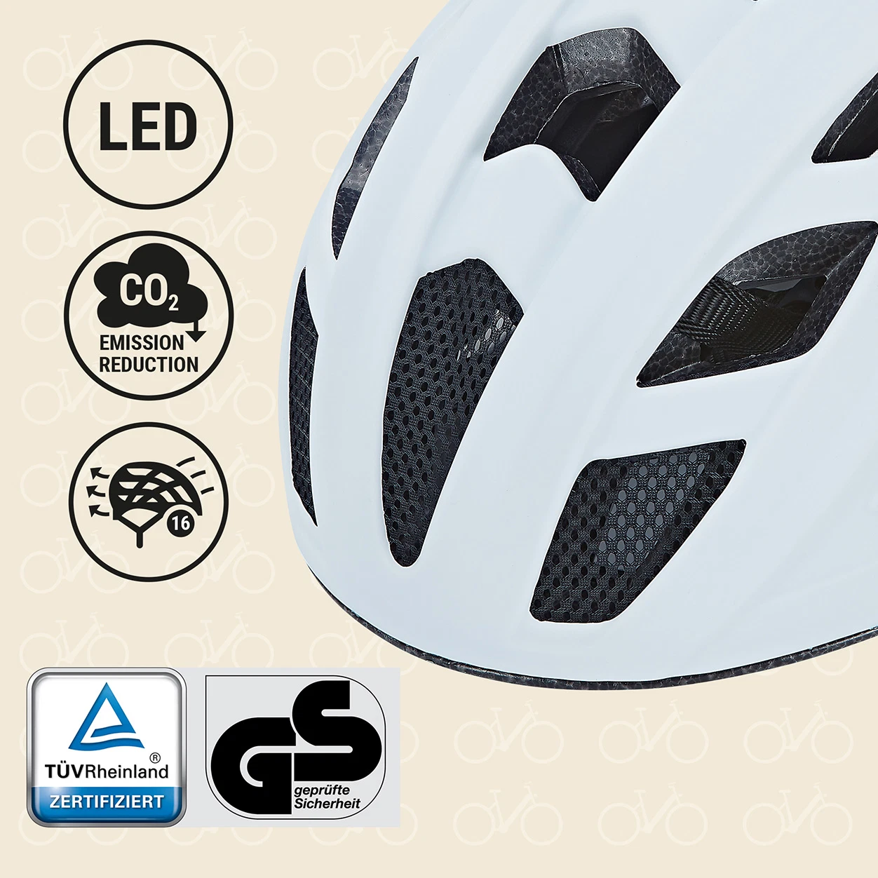 ECO Urban Fahrradhelm white