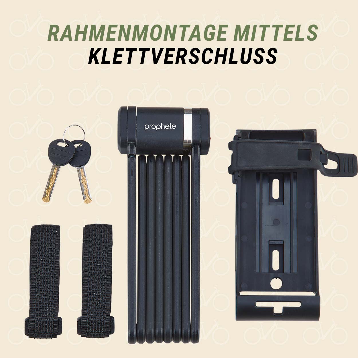 Faltschloss zur Rahmenmontage - Ansicht von vorne