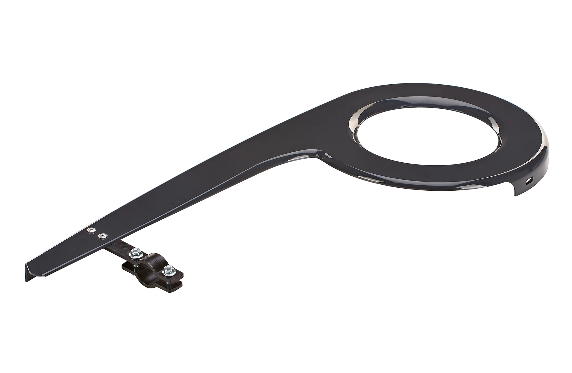 Kettenschutz schwarz - diagonale Ansicht auf weißem Grund