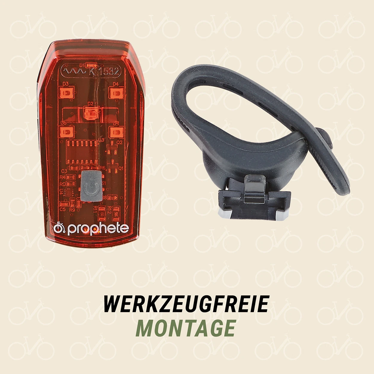 LED-Batterierücklicht mit Bremslicht