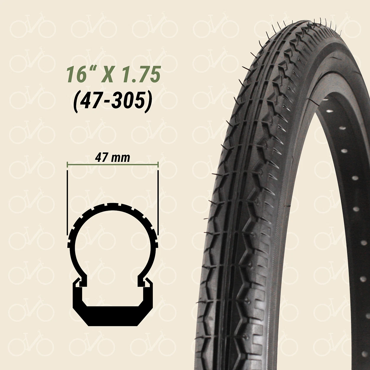 Reifen 16" x 1.75 (47-305)