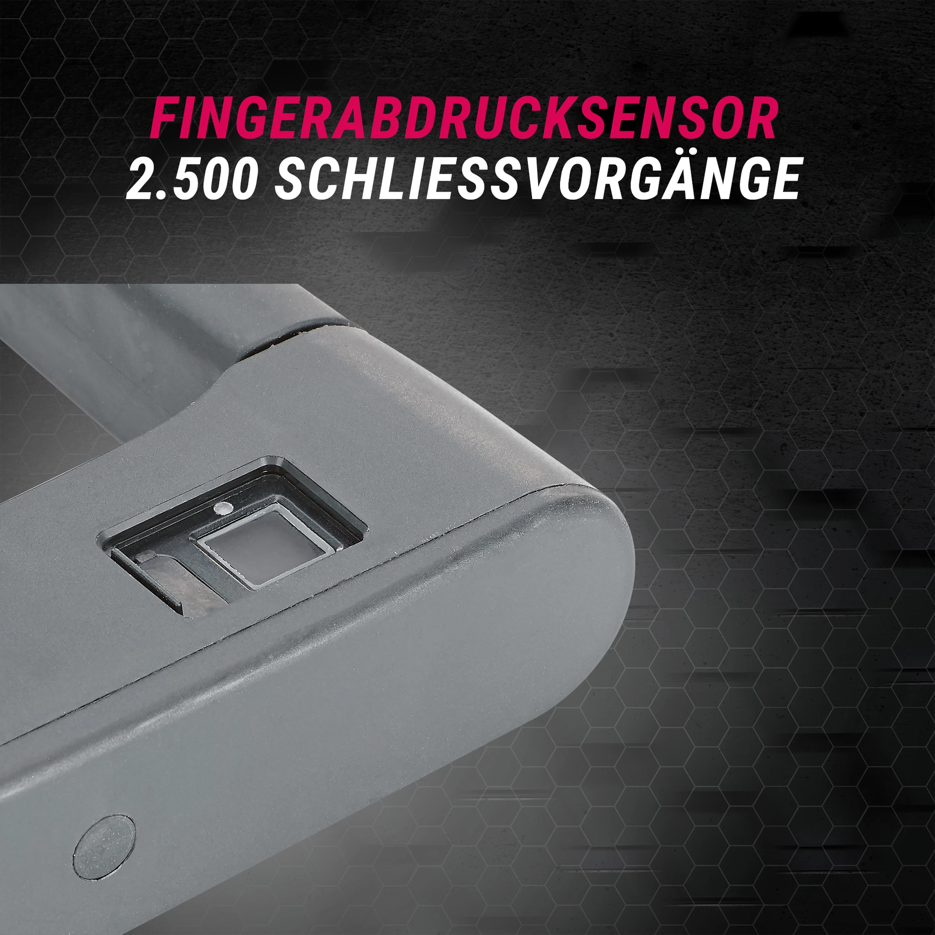 Bügelschloss mit Fingerabdrucksensor (Aktion)