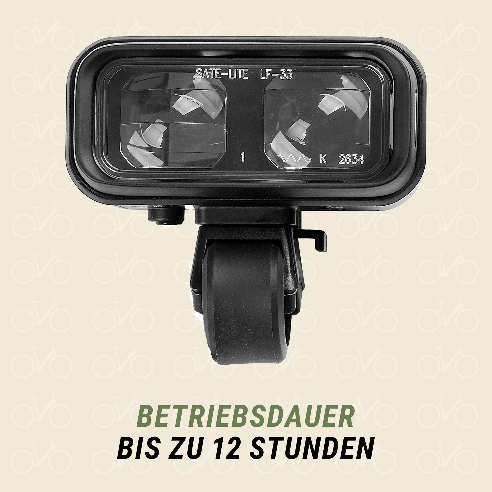 Scheinwerfer 12 Stunden Betriebsdauer - Ansicht von vorne