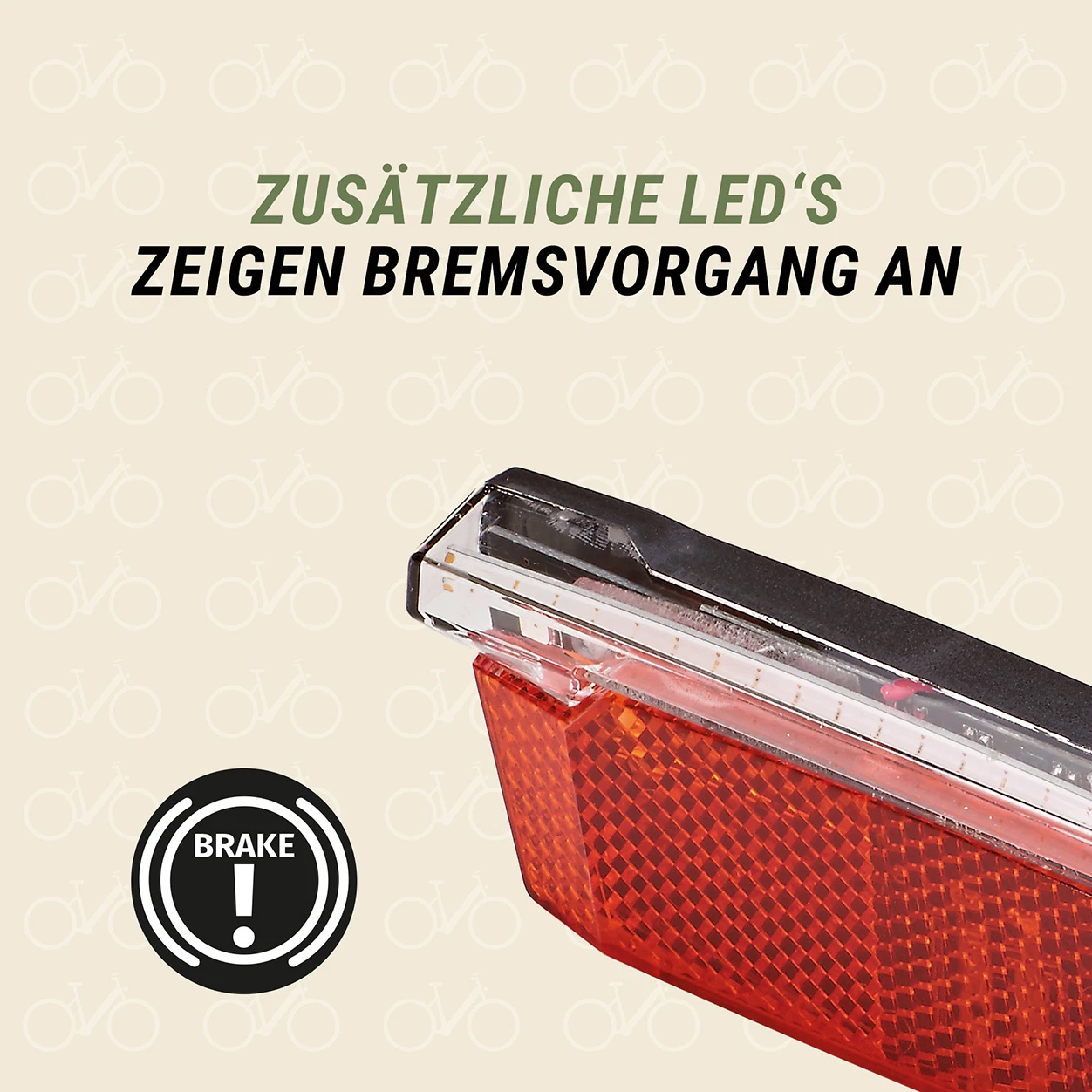 LED-Rücklicht mit Bremslichtfunktion E-Bike
