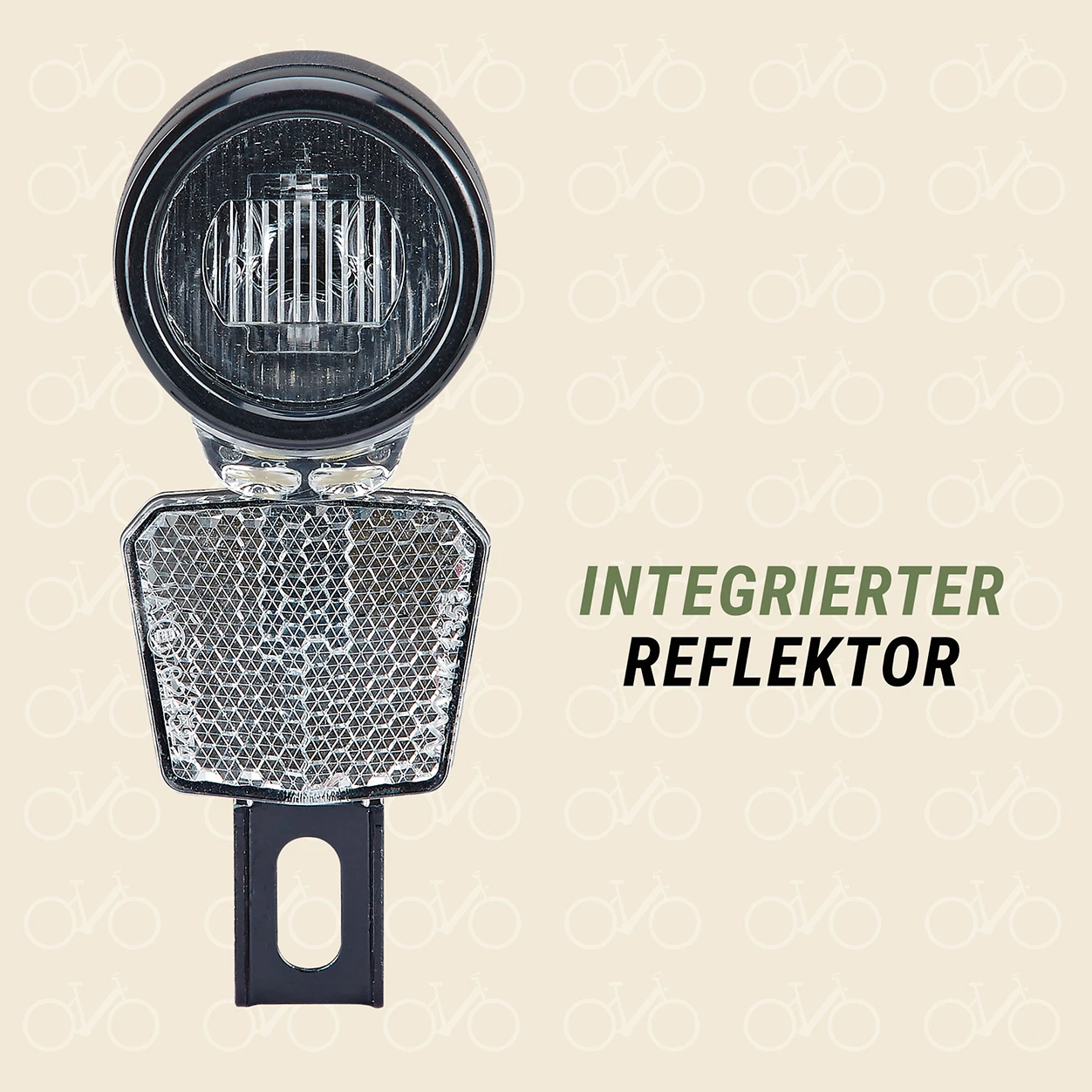 LED-Scheinwerfer 40 LUX mit integriertem Reflektor - vordere Ansicht