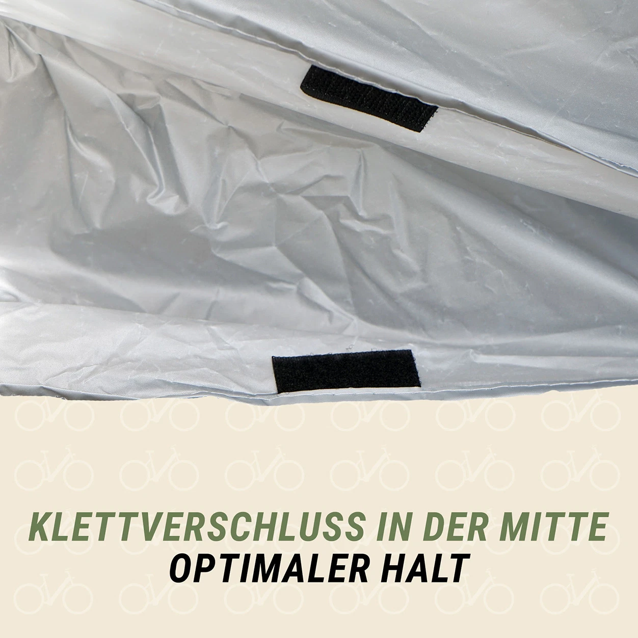 Regenabdeckung Klettverschluss - Detailansicht