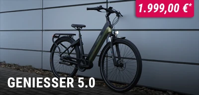 Geniesser 5.0 steht an einer Hauswand