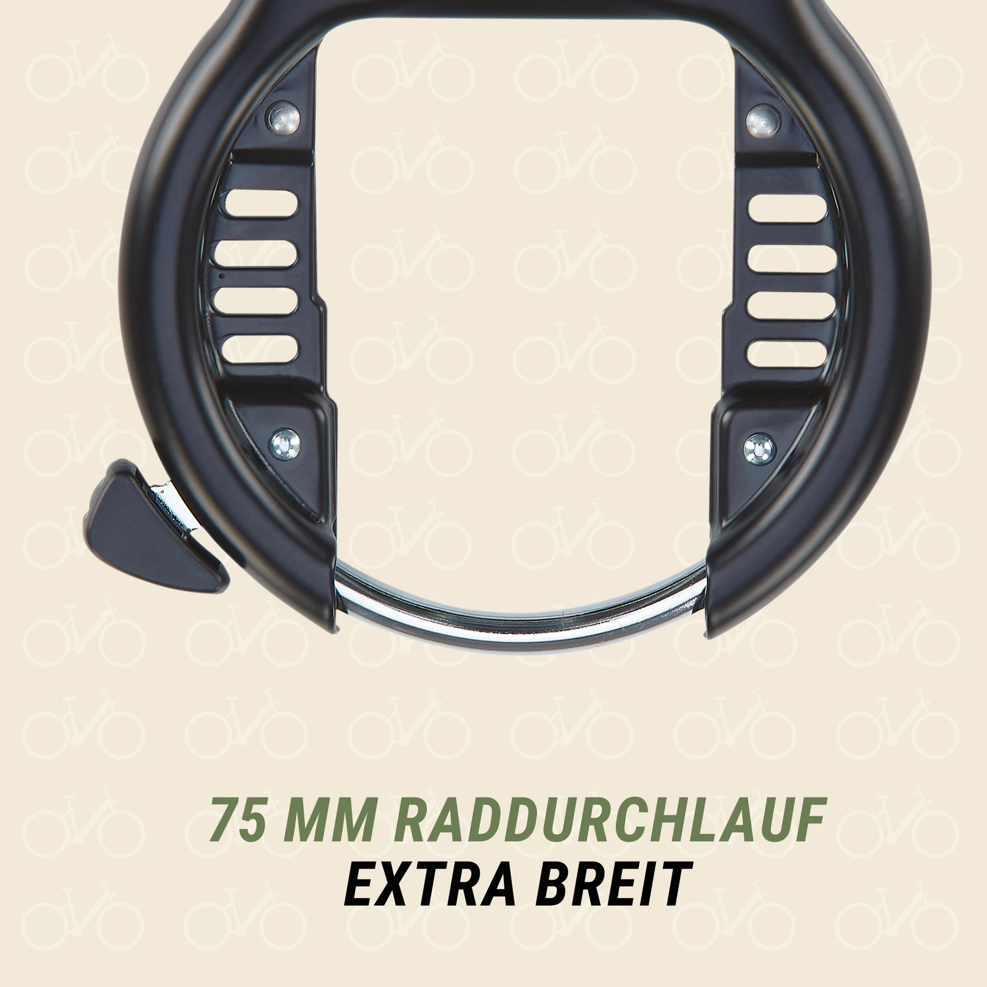 Detailansicht Rahmenschloss XL mit Detailansicht zur Breite