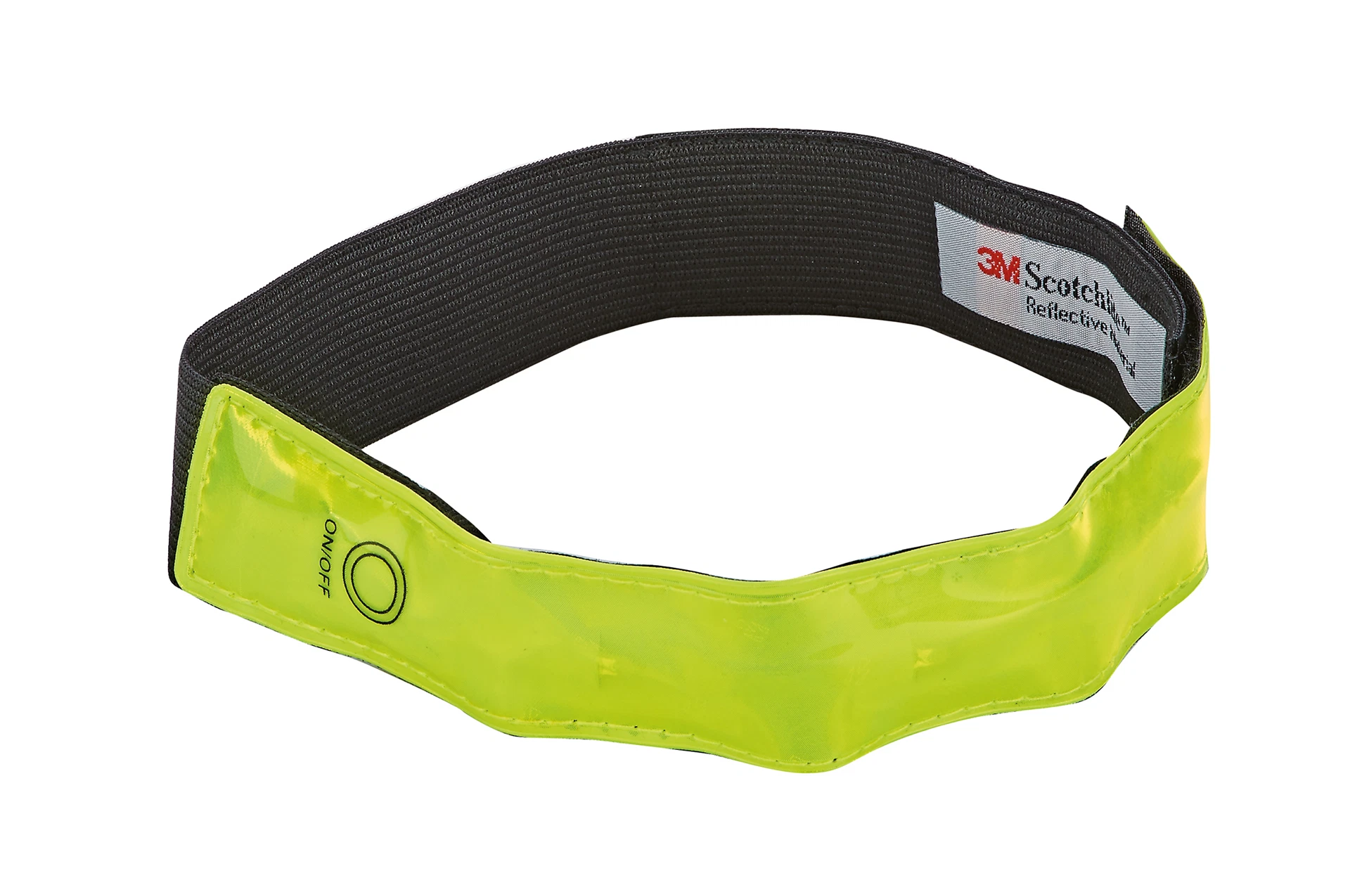 Reflektorband gelb - diagonale Ansicht auf weißem Grund