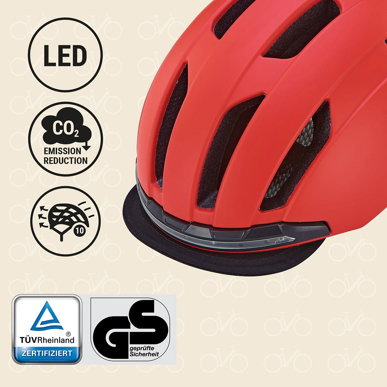 ECO Urban Fahrradhelm red (Aktion)