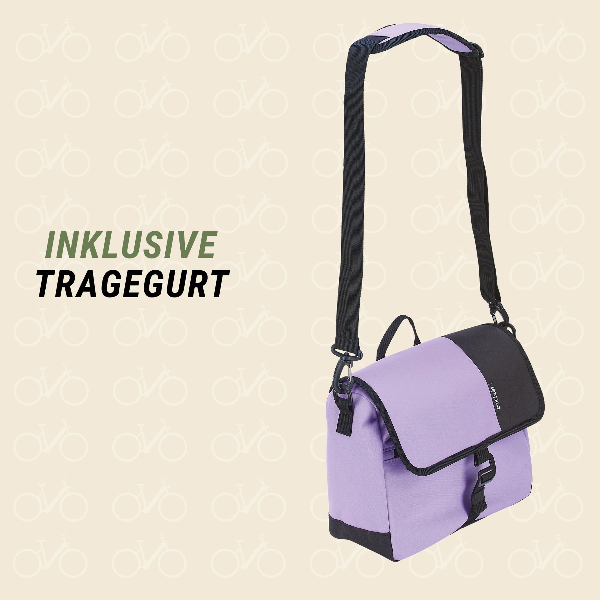 Seitenpacktasche lila