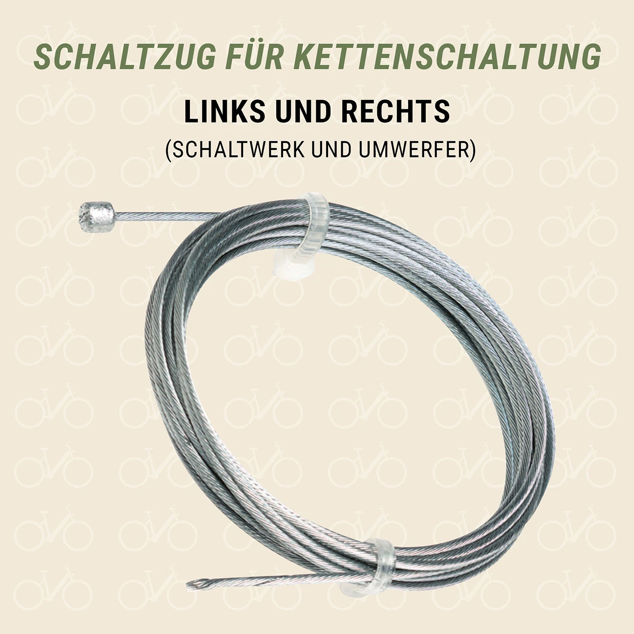 Schaltzug für Kettenschaltung silber Fahrrad 200cm