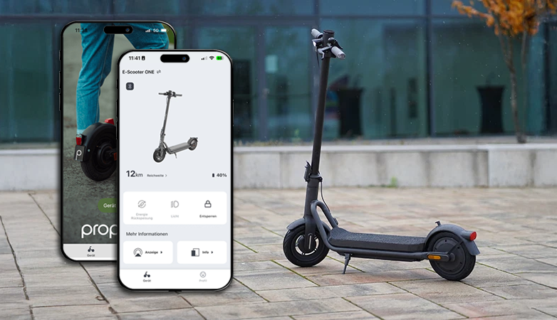 E-Scooter ONE - Connectivity via Bluetooth App
