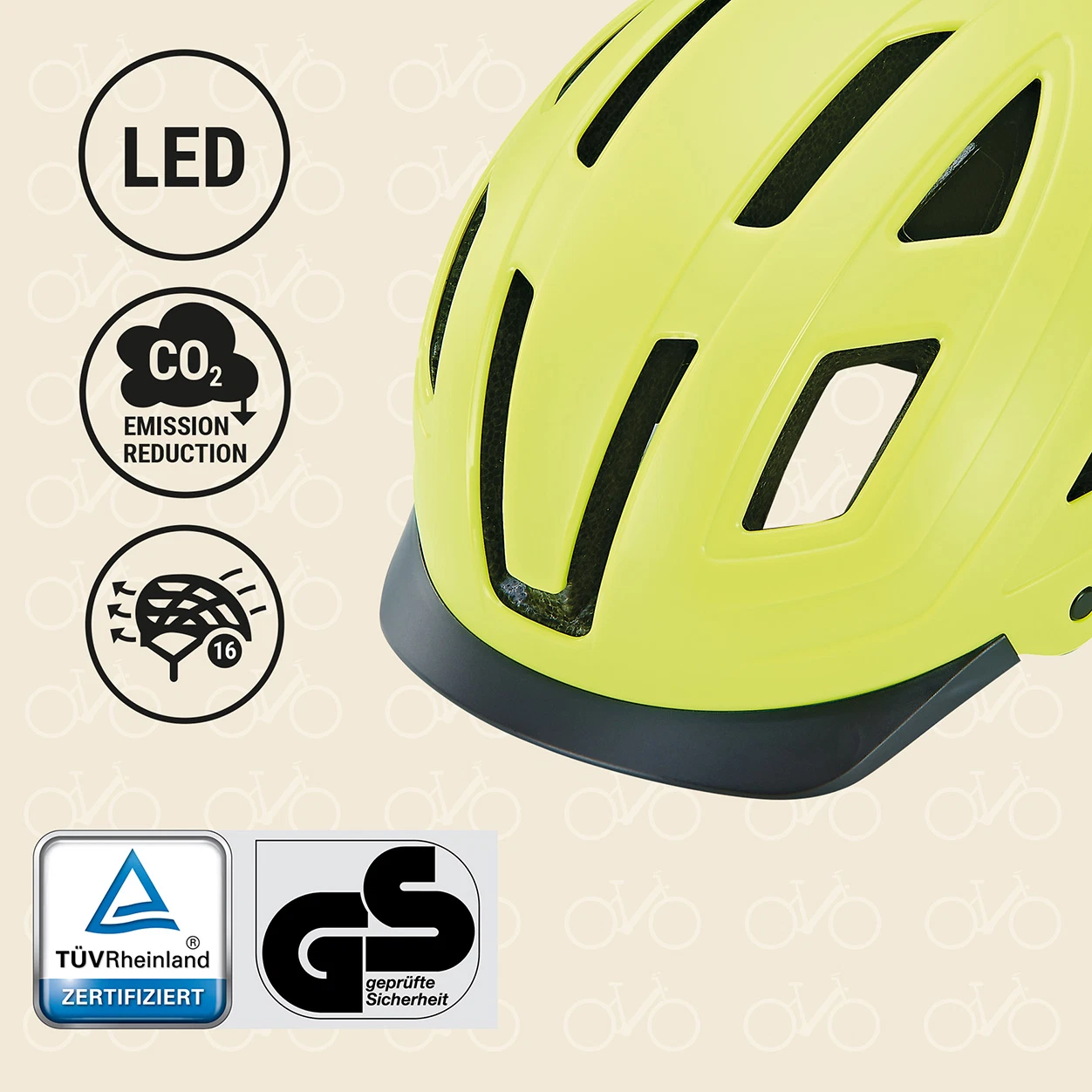 ECO Urban Bike Helm yellow