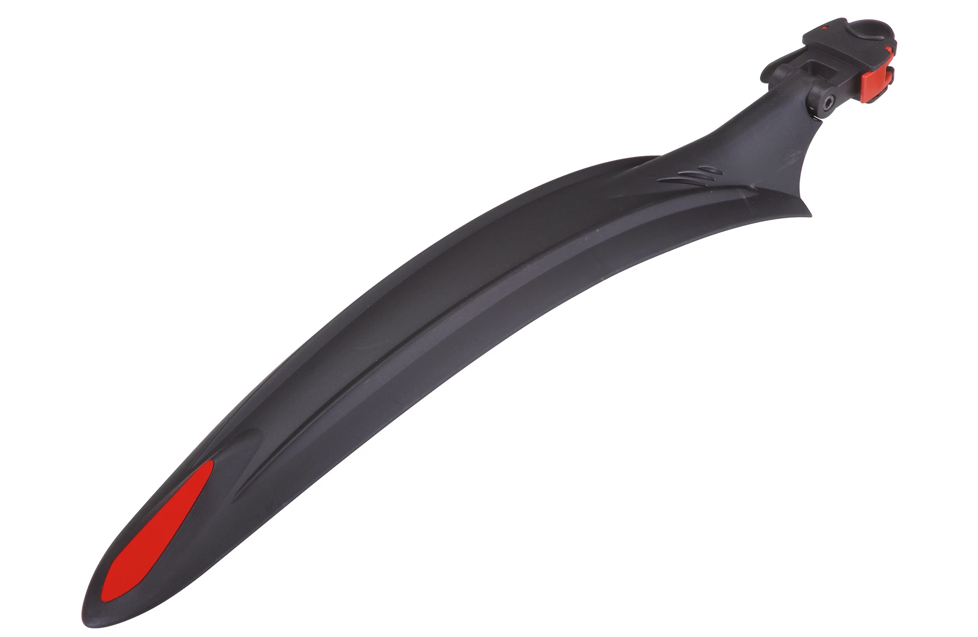 Schutzblech schwarz/rot - diagonale Ansicht auf weißem Grund